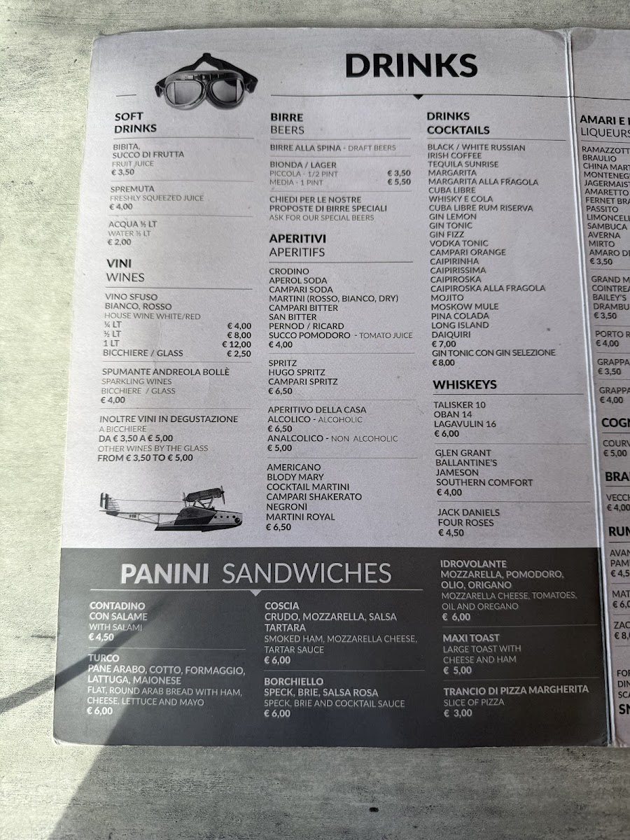 Menu L'idrovolante Cafe-10