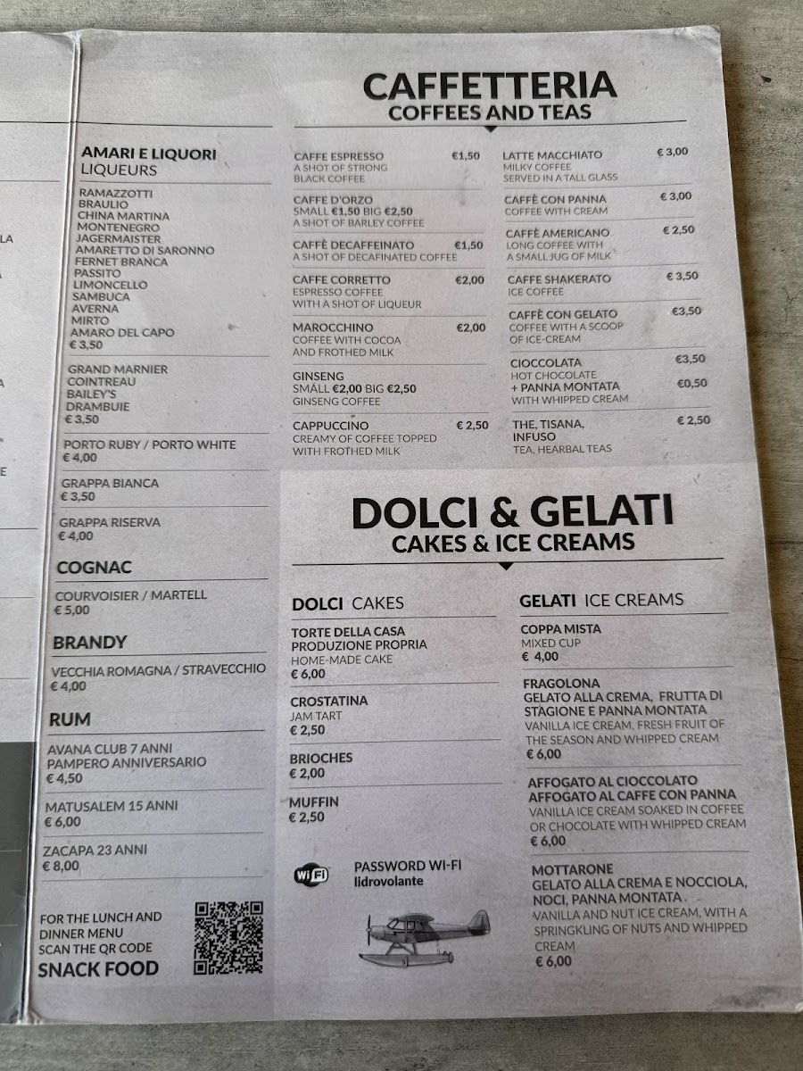 Menu L'idrovolante Cafe-4