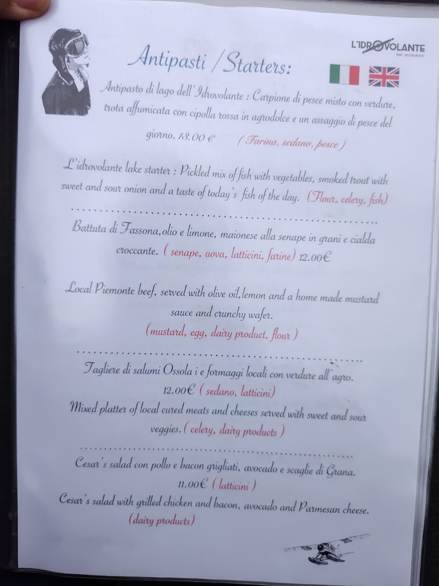 Menu L'idrovolante Cafe-5