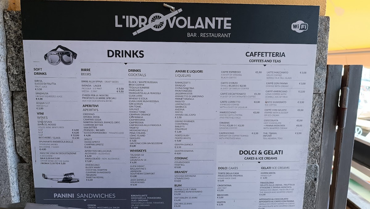 Menu L'idrovolante Cafe-6