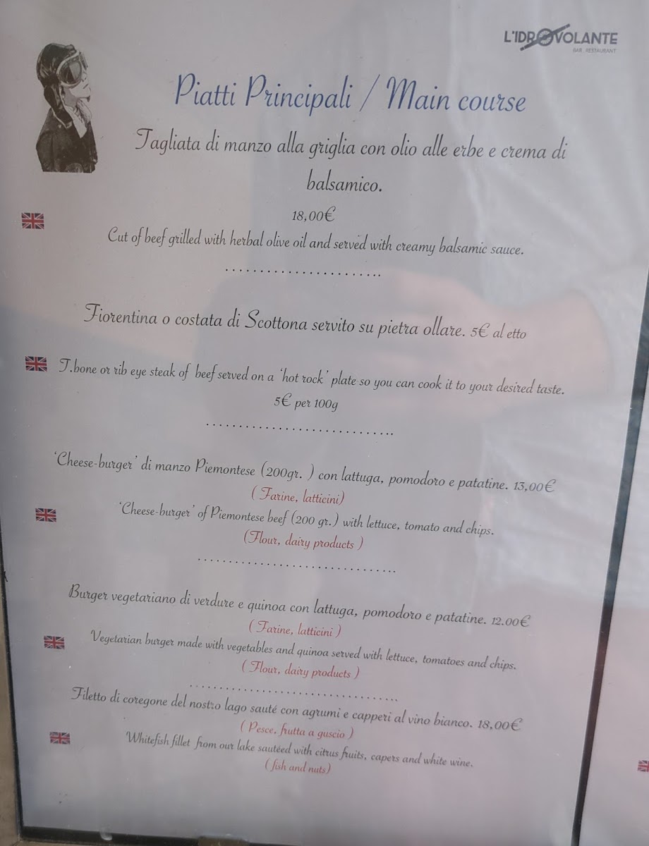 Menu L'idrovolante Cafe-9